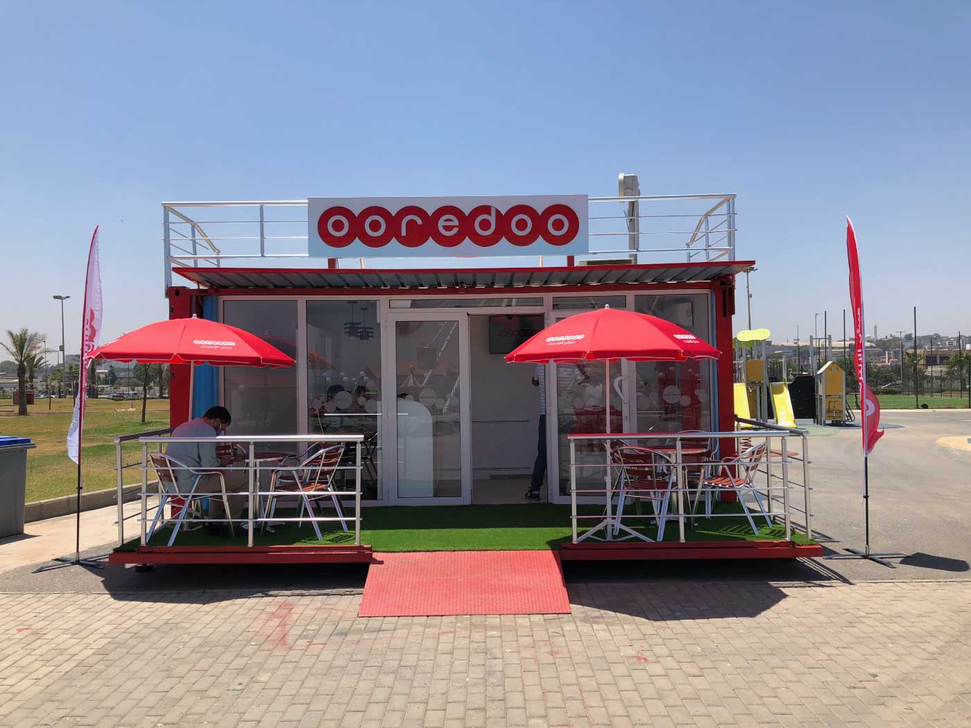 Agence-wellcom-aménagement-boutique-ooredoo-boutique-stand-ooredoo-wellcom-alger